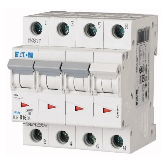 PLS6-C16/3N-MW Xpole Interruptor termomagnético (ITM) 3P+N 16A 6kA Curva C