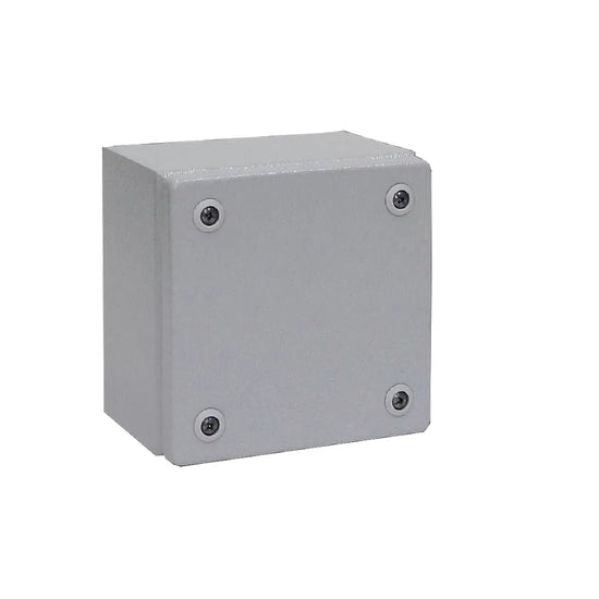 KL Caja de bornes de chapa de acero 150Hx150Wx120Dmm IP66 RAL7035 Sin placa.Mont