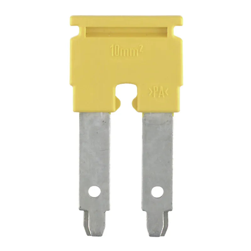 ZQV 10/2 Puente enchufable amarillo de 2 polos para WDU/ZDU/ZDK… de 10 mm²