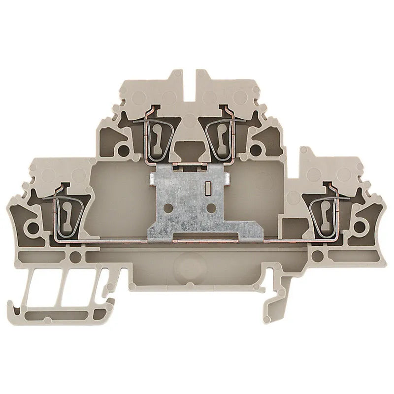 ZDK 2.5V Clema 2-Pisos 1-potencial 2.5mm² 26-12AWG 20A 500VCA Beige
