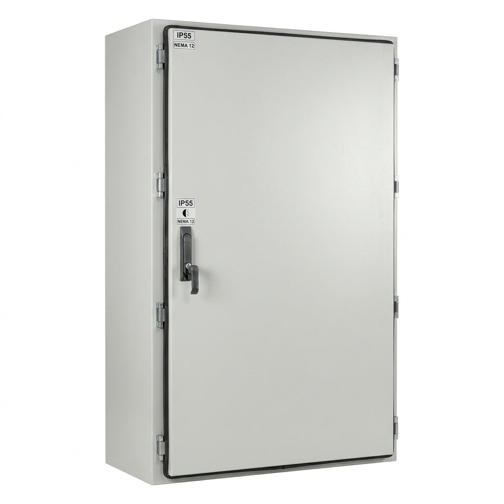 Gabinete chapa de acero 2000Hx1200Wx600Dmm 1Puerta IP55 NEMA 12 RAL7035