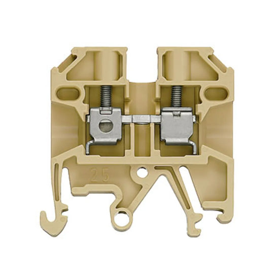 SAK 2.5/EN Clema de paso en color beige 2.5mm² 26-12AWG 24A 800VCA