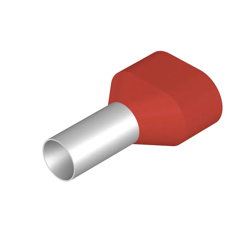 H10,0/24D ZH R Terminal doble ferrul aislado 24L 10mm² 8AWG DIN Rojo 100PZ