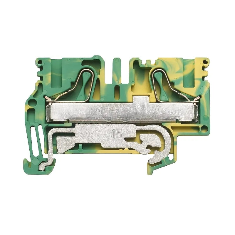 PPE 6/10 Clema para tierra 2 conexiones 6mm² 16-8AWG 800VCA Verde/Amarillo