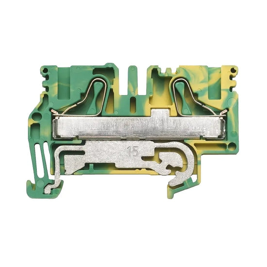 PPE 6/10 Clema para tierra 2 conexiones 6mm² 16-8AWG 800VCA Verde/Amarillo