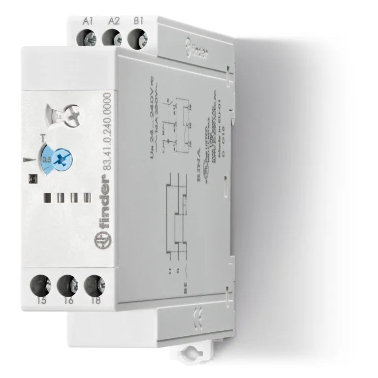 Temporizador Off-Delay (con alimentacion auxiliar) 24-240VAC/DC 1NA1NC 16A 250V