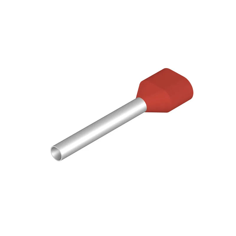 H1,5/26 ZH R Terminal doble ferrul aislado 26L 1.5mm² 16AWG W-Rojo 100PZ