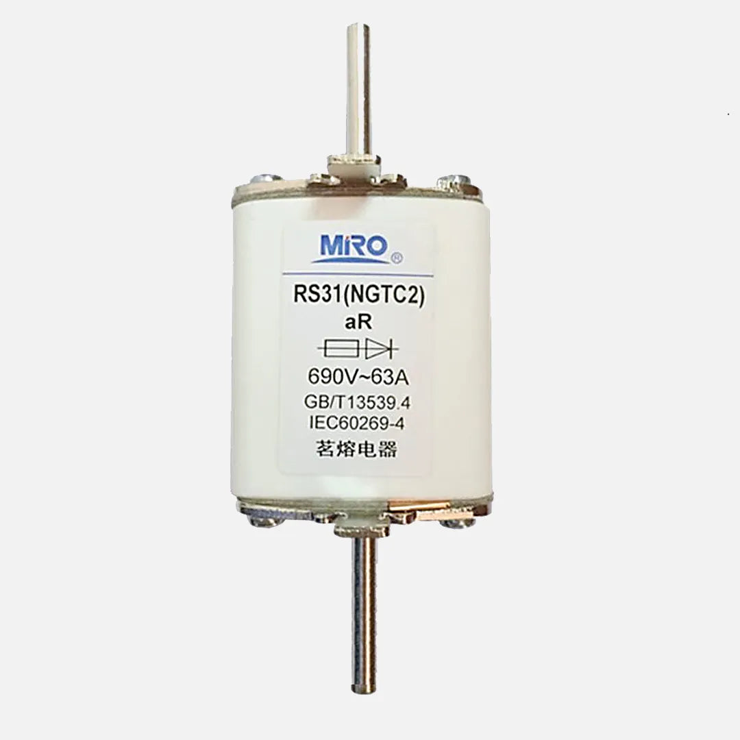 Fusible accion rapida para semiconductores Clase aR NGT00 63A 690VCA 100kA