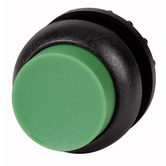 M22S-DH-G RMQ-Titan Botón pulsador Saliente Bisel negro 22mm Momentáneo Verde