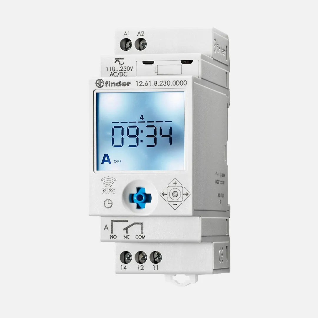 Interruptor horario digital semanal 110-230VCA 2CO 2NANC 16A 250VCA
