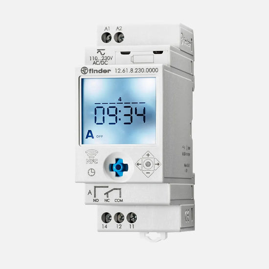 Interruptor horario digital semanal 110-230VCA 2CO 2NANC 16A 250VCA