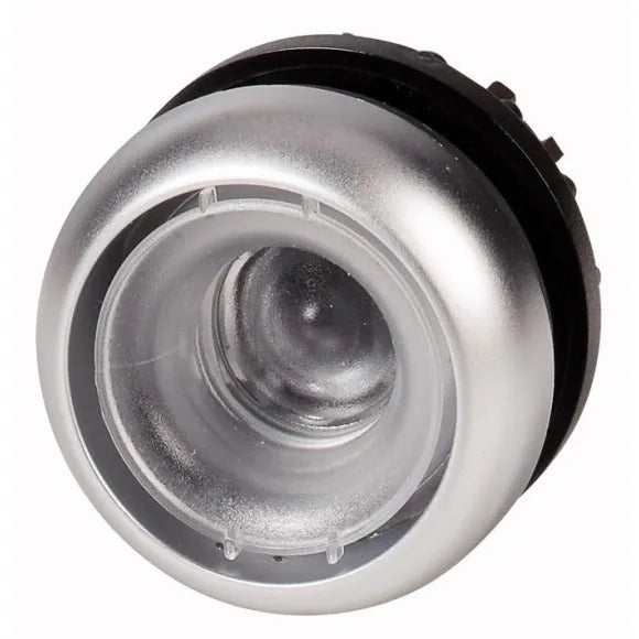 M22-D-X RMQ-Titan Botón pulsador sin placa Plano Bisel plata 22mm Momentáneo