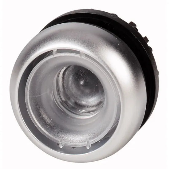 M22-D-X RMQ-Titan Botón pulsador sin placa Plano Bisel plata 22mm Momentáneo