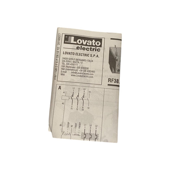 Lovato BF12 10  AC3 12A contactor trifásico