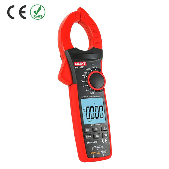 Pinza amperimétrica RMS 1000 A AC, 1000V AC/DC, 60 M?, 60mF, 10Hz~1MHz