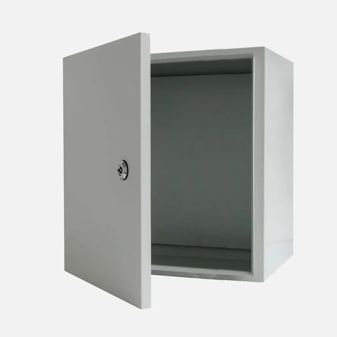 Gabinete mural c/plat. 600Hx600Wx300Dmm Acero lam. en friogalv RAL7035 IP66