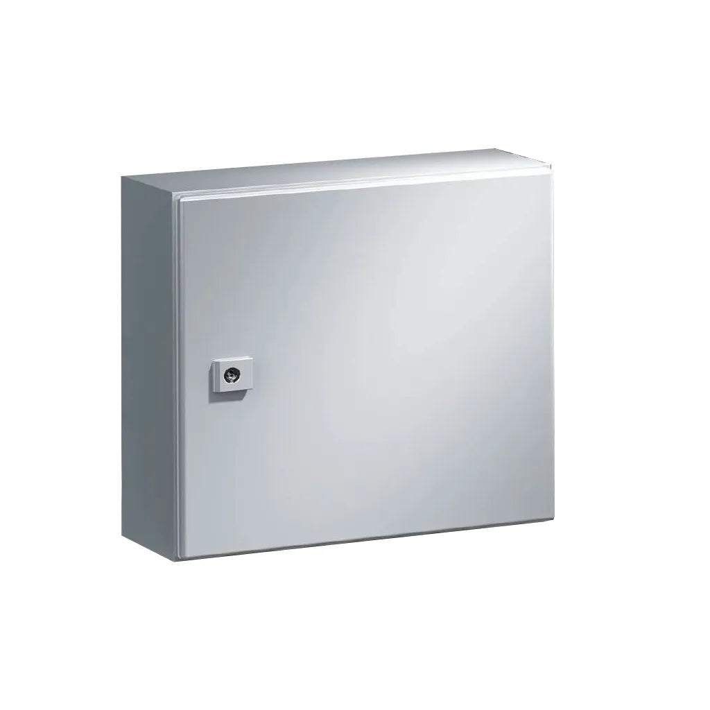 AE Gabinete mural de chapa de acero 1P 380Hx380Wx210Dmm RAL7035 IP66 NEMA 4