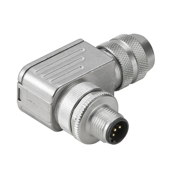 SAISW-M-5/8 M12 Conector macho acodado latón M12 5P PG9 Codigo A IP67