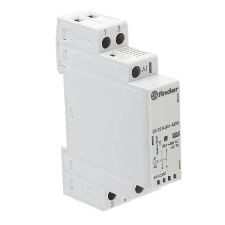 Contactor modular 24VCA/CD 2NA AgSn02 25A 250/440VCA IP20