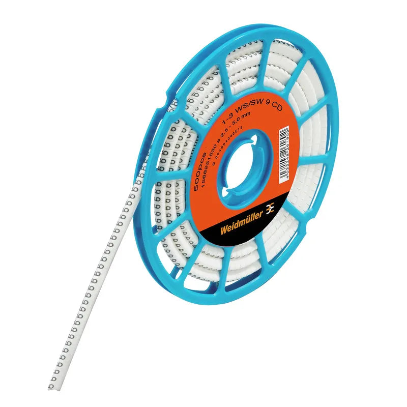 CLI C 1-3 WS/SW 9 CD Señalizador de cable en rollo 16-12AWG -9- Blanco 500Pz