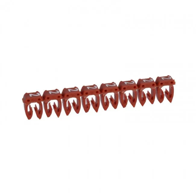 CAB 3 Identificador de cable 4-6mm² 12-10AWG Color rojo Numero 2