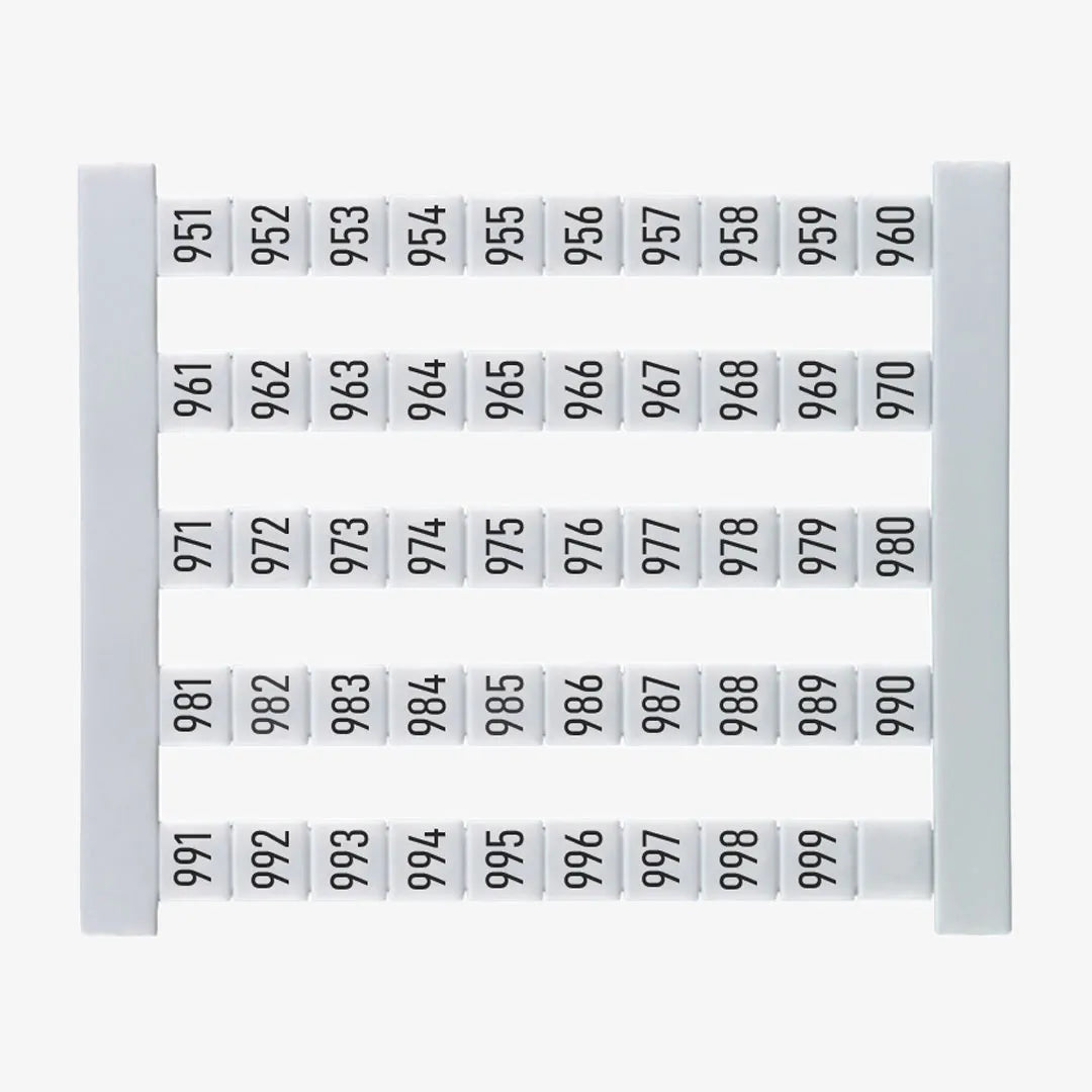 DEK 5 FS 951-999 Etiquetas para clema 5Hx5Wmm 951-999 Vertical 50Pz