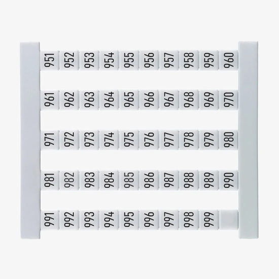 DEK 5 FS 951-999 Etiquetas para clema 5Hx5Wmm 951-999 Vertical 50Pz