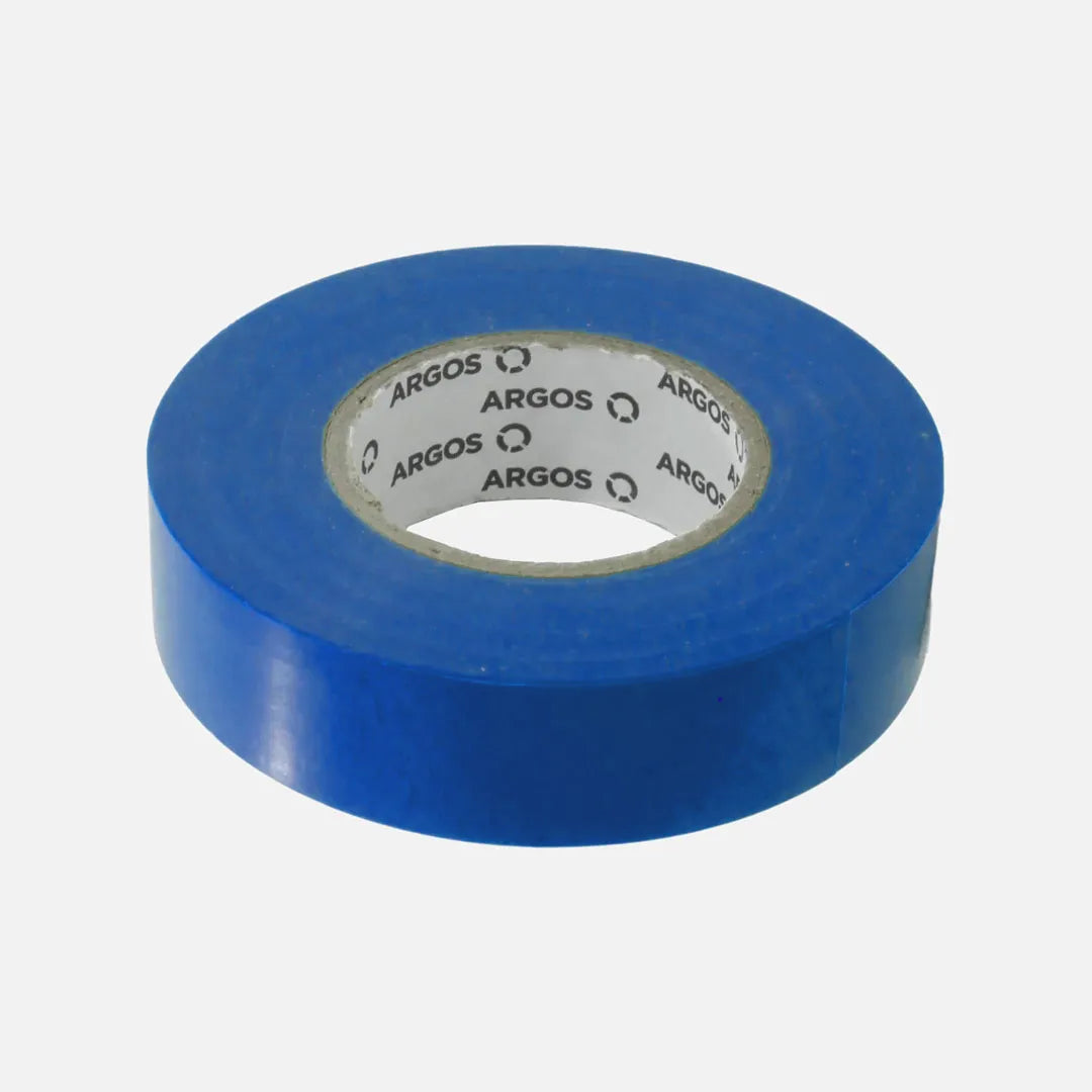 Cinta de aislar vinil color azul 19mmX18M Argos