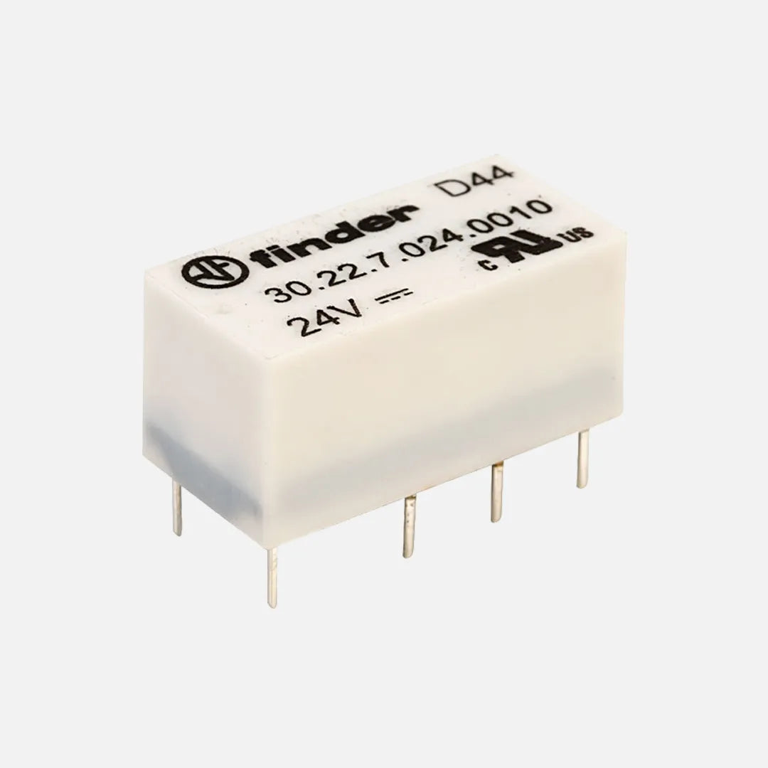 Relevador subminiatura DIL 8 pines 24VCD 2CO 2NA2NC AgNi+Au 2A 125V