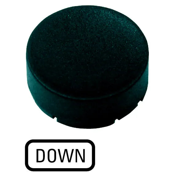 M22-XDH-S-GB4 RMQ-Titan Placa para Botón Diseño-Saliente color Negro -DOWN-