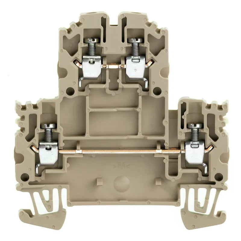 WDK 2.5N Clema compacta 2-Pisos 2.5mm² 26-12AWG 24A 800VCA Beige