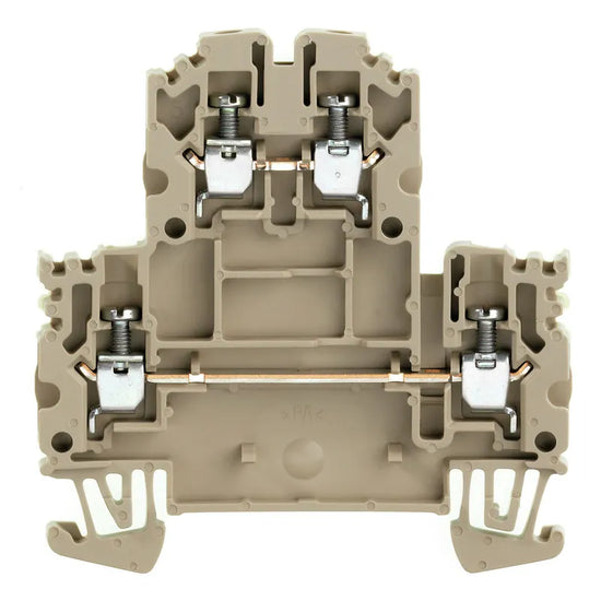WDK 2.5N Clema compacta 2-Pisos 2.5mm² 26-12AWG 24A 800VCA Beige