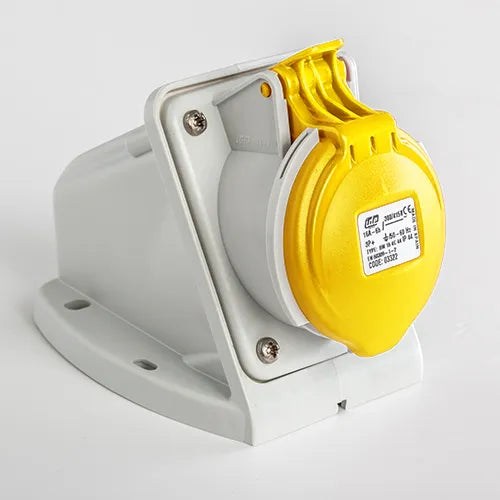 Base mural 16A 3P+T 120VCA 4h Amarillo IP44
