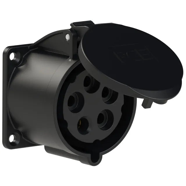 5316 Base empotrar 3P+N+T 7H 32A 500V IP44 Negro