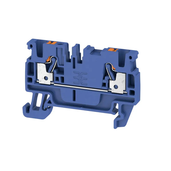 A2C 2.5 DBL Clema Push-in 2 conexiones 2.5mm² 28-12AWG 24A 800VCA Azul Marino