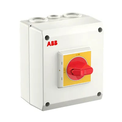 OTP25BA3M Interruptor seccionador 3P maneta roj caja moldeada 25A 750V 2NA + 2NC