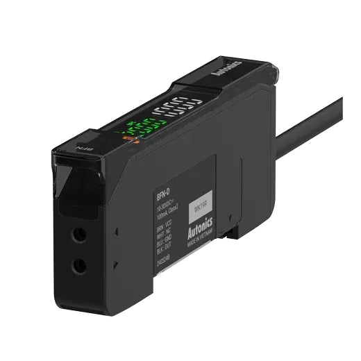 BFN-D Amplificador fibra óptica pantalla dual 100mA 12-24VDC riel DIN IP40