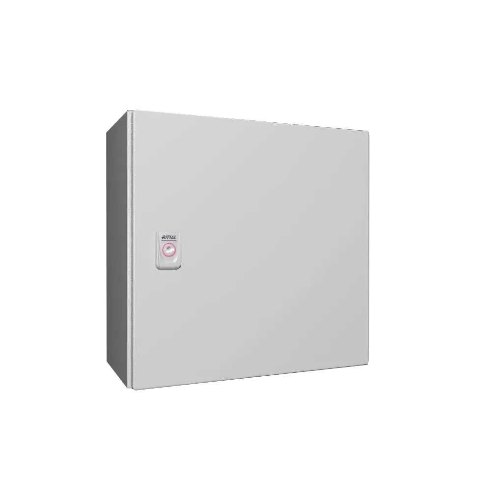 AX Gabinete mural de chapa de acero 1P 380Hx380Wx210Dmm RAL7035 IP66 NEMA 4