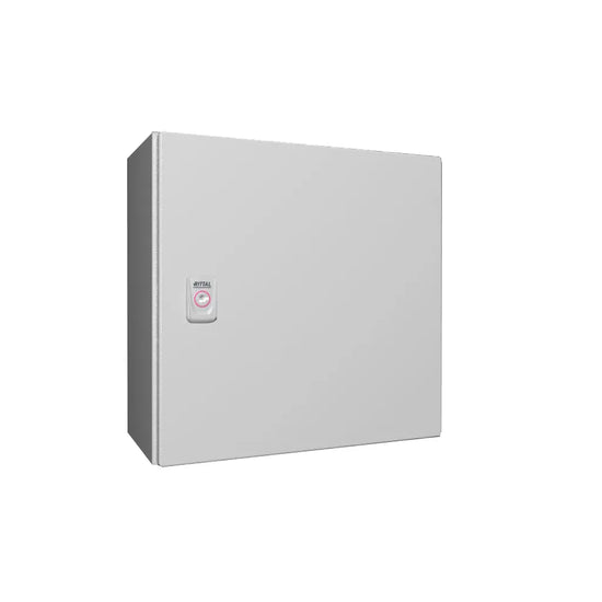 AX Gabinete mural de chapa de acero 1P 380Hx380Wx210Dmm RAL7035 IP66 NEMA 4