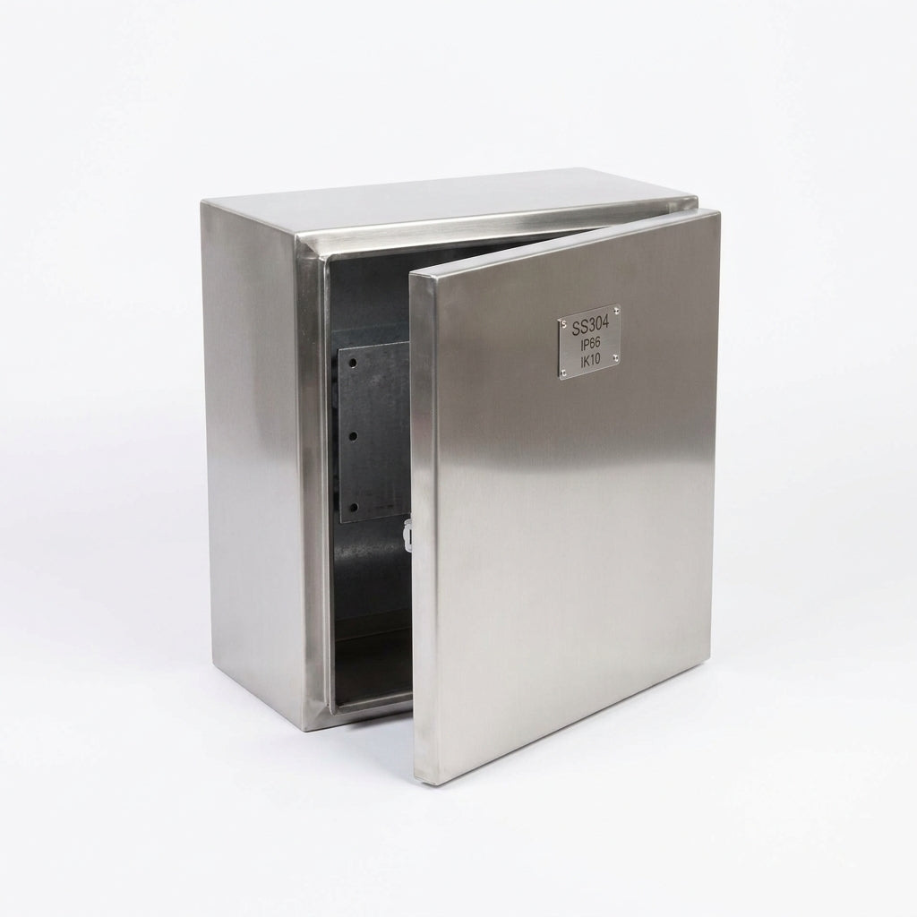 Gabinete c/platina de montaje 300mmHX300mmWX200mmD Acero inox. SS304 IP66, IK10