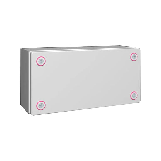 KX Caja de bornes de chapa de acero 200Hx200Wx120Dmm IP66 RAL7035 Sin placa.Mont