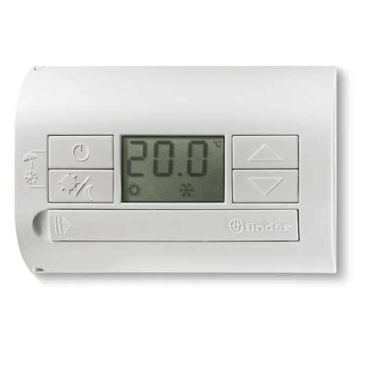 Termostato digital blanco de pared 0…+50 °C 1CO 5A 250V