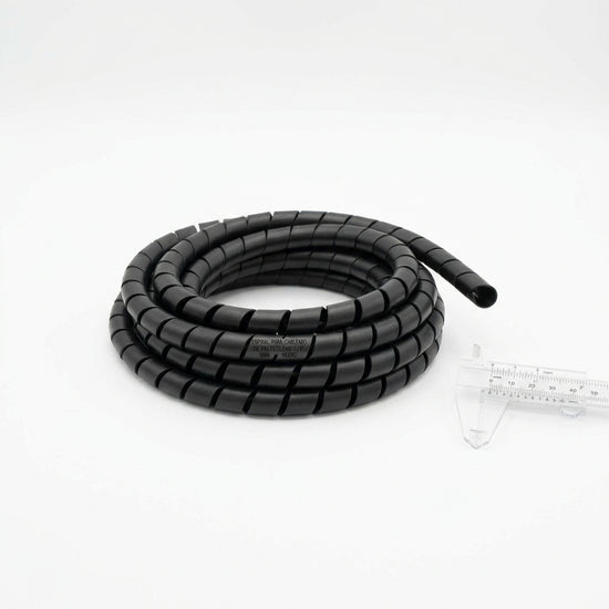 Espiral para cableado de polyetileno 1/4″ Diámetro 8mm Rango 6-60mm Negro