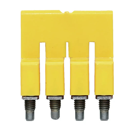 WQV 2.5/4 Puente atornillable amarillo de 4 polos para WDU/WDK de 2.5 mm²
