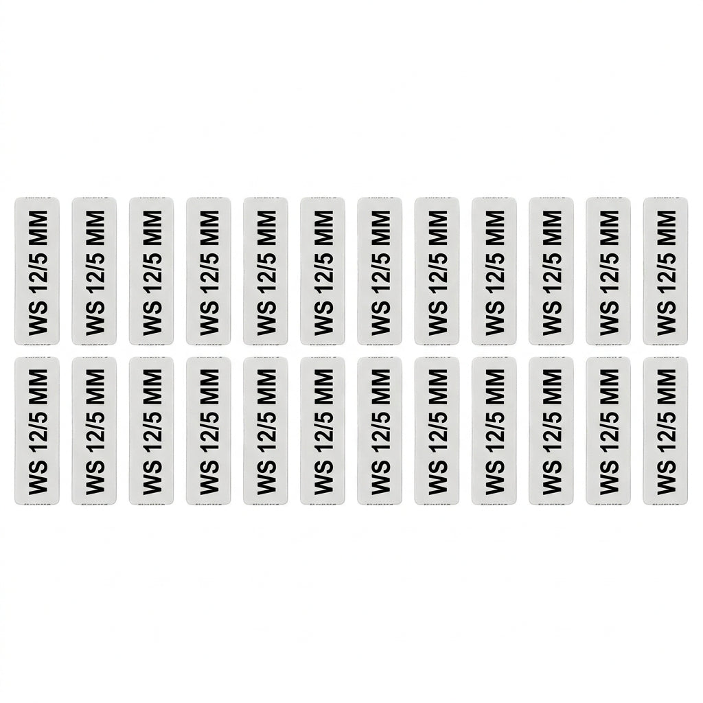 WS 12/5 MM WS Etiqueta para clema 12Hx5Wmm blanca+ servicio de impresion (20PZS)