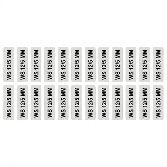 WS 12/5 MM WS Etiqueta para clema 12Hx5Wmm blanca+ servicio de impresion (20PZS)