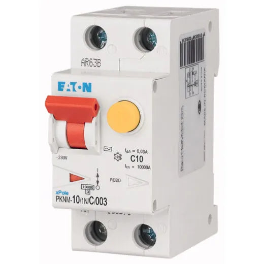 PKNM-10/1N/C/003-MW Xpole Interruptor RCCB/MCB 1P+N 10A 10kA 30mA Curva C