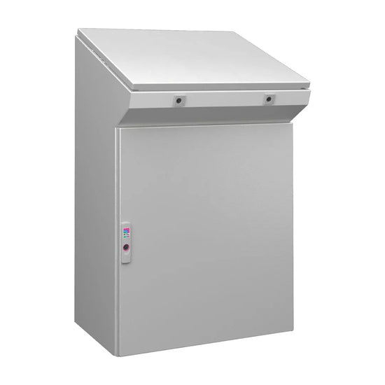 CX Pupitre compacto de chapa de acero 960Hx600Wx500Dmm 1 Puerta IP55 RAL7035