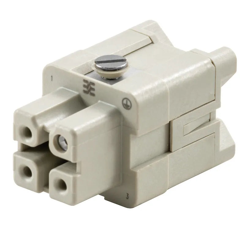 HDC HA 3 FS Inserto hembra Conexión tornillo 3P+PE 16A 400V Grupo 1