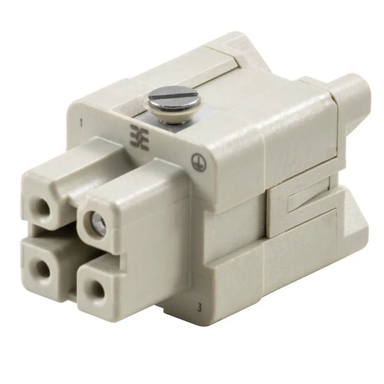 HDC HA 3 FS Inserto hembra Conexión tornillo 3P+PE 16A 400V Grupo 1